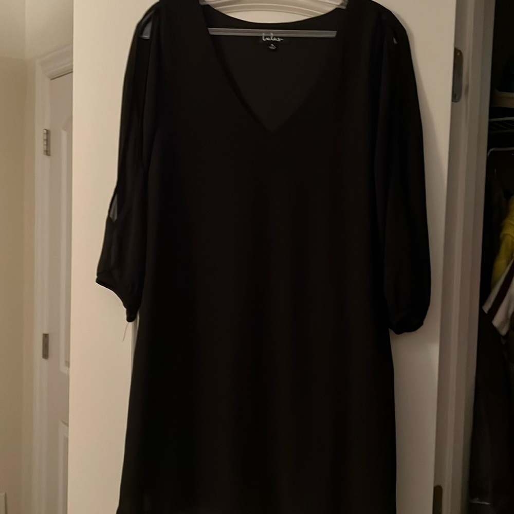 Lulus Simple Long Sleeve Cutout Sheer Sleeve Dress